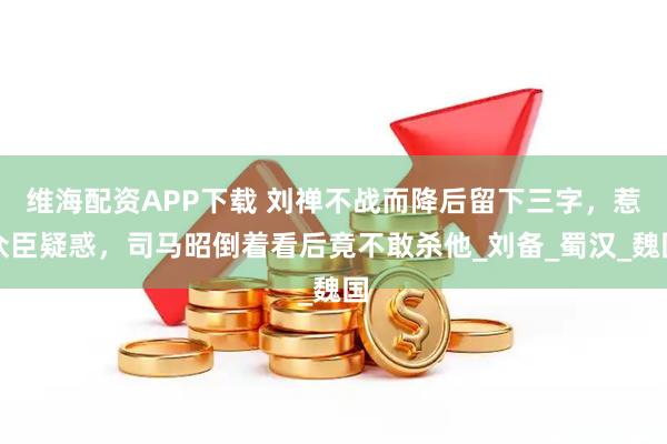 维海配资APP下载 刘禅不战而降后留下三字，惹众臣疑惑，司马昭倒着看后竟不敢杀他_刘备_蜀汉_魏国