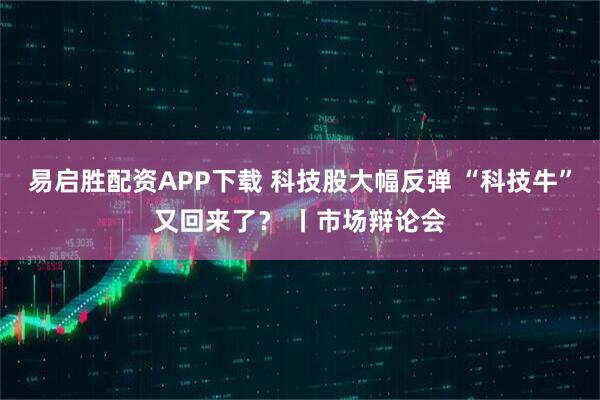 易启胜配资APP下载 科技股大幅反弹 “科技牛”又回来了？ 丨市场辩论会